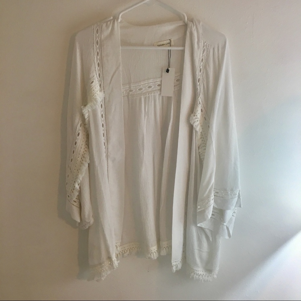 White Kimono with Embroidery